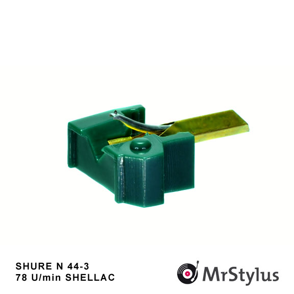 Replacement Stylus, Stylus name, SHURE N 44-3 | 78 | SHELLAC