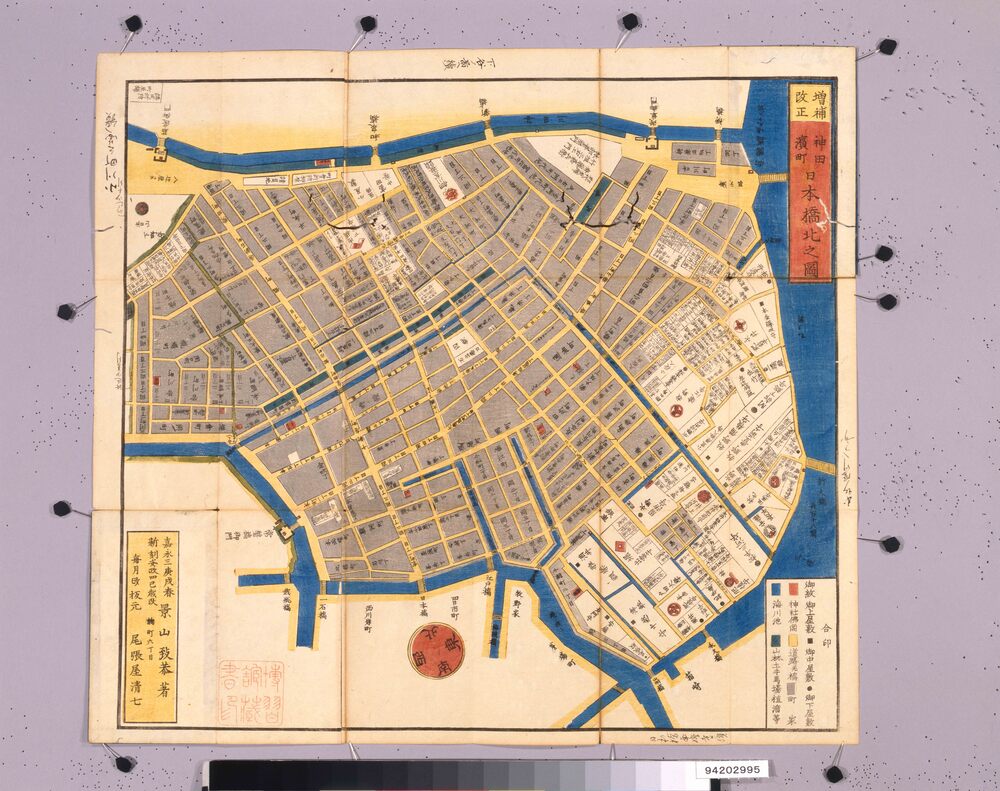 江戸切絵図【小日向】尾張屋清七 古地図 江戸切絵図（尾張屋清七版