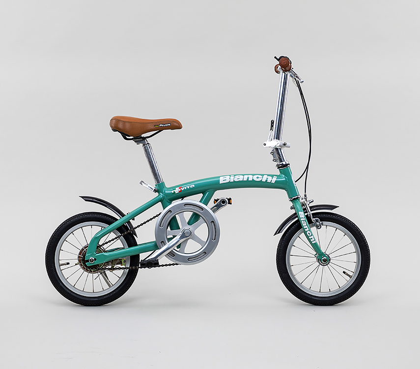ハンドル折りたたみ自転車 ビアンキ (グリーン) 14インチ / マイハウス