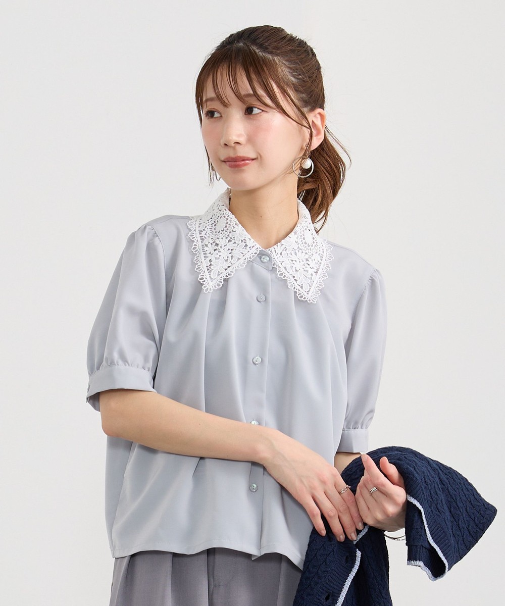 レースカラーブラウス｜半袖｜ニコル公式通販サイト｜NICOLE ONLINE SHOP
