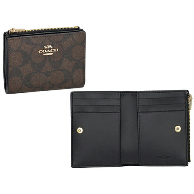 コーチ 二つ折り財布 レディース ブランド COACH CM852 ダークブラウン