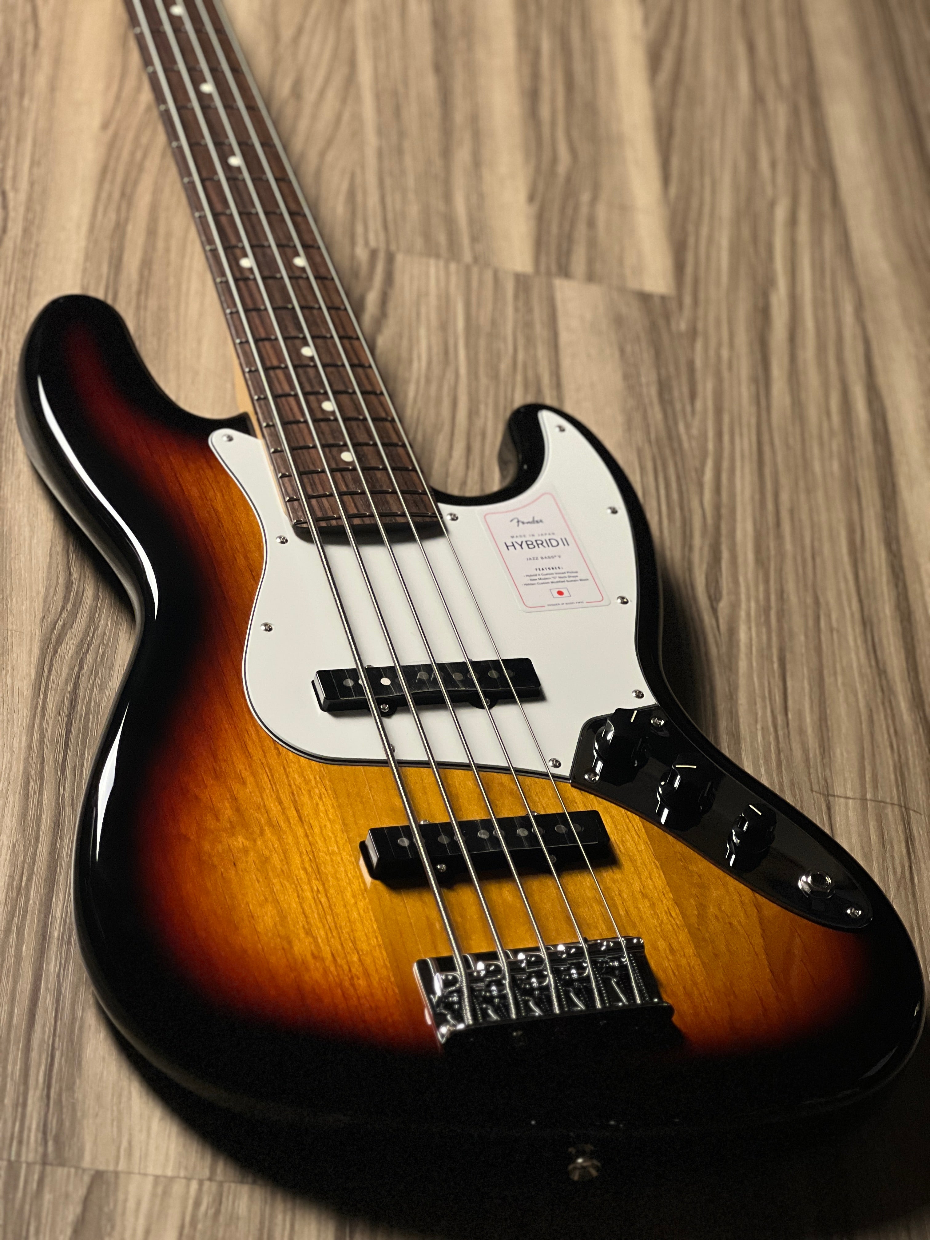 Fender Japan Hybrid II Jazz Bass V Guitar with RW FB in 3-Color
