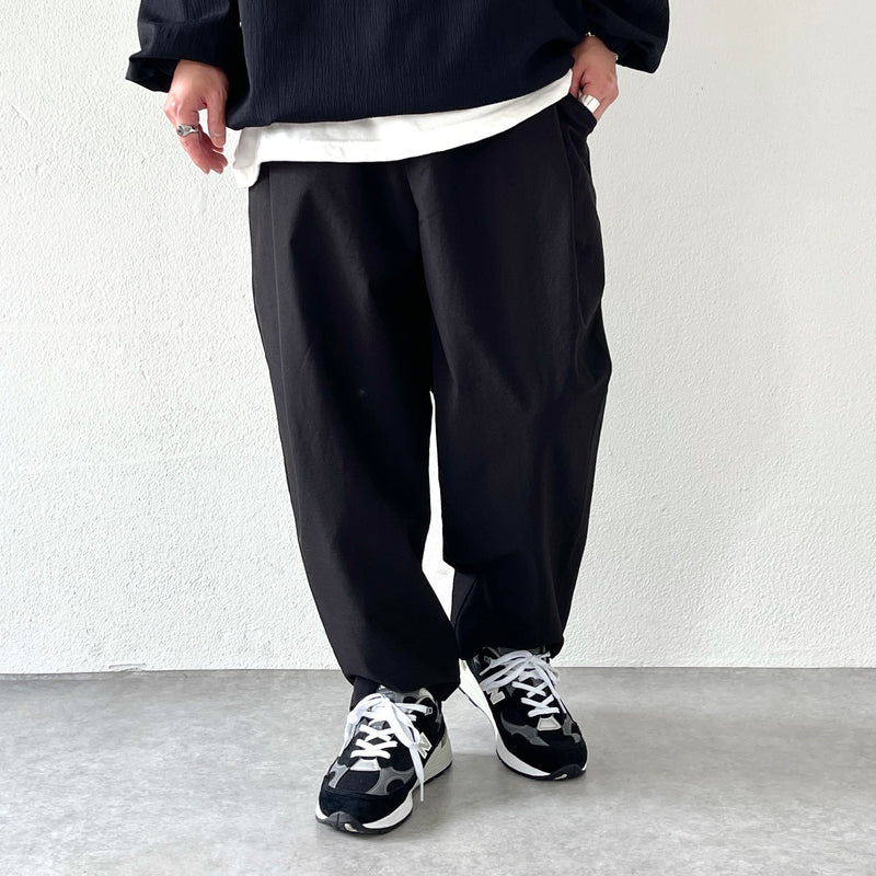 tuck wide pants / black（タックワイドパンツ / ブラック） | natto