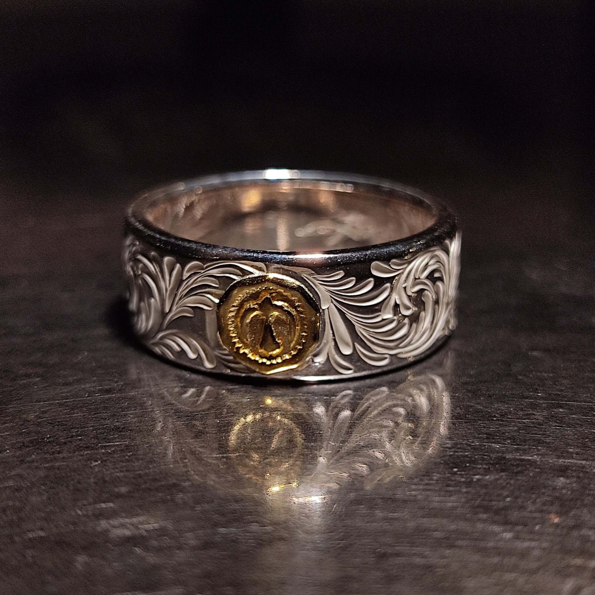 Ken Kikuchi K24 point Arabesque Ring - Native Feather | 日本の