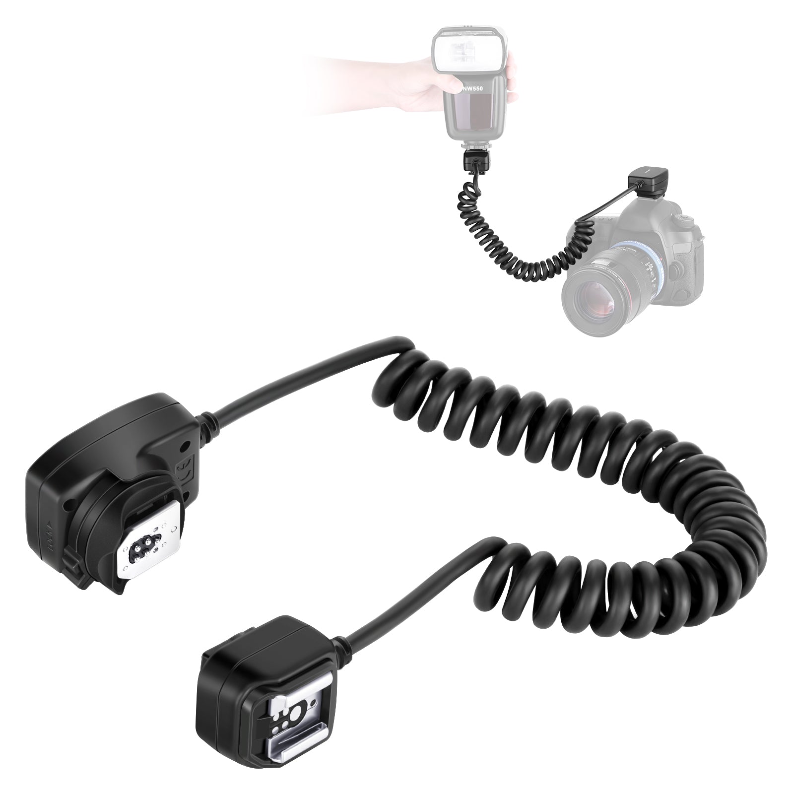 NEEWER 4.2'/1.3m TTL Off Camera Flash Speedlite Cord For Canon