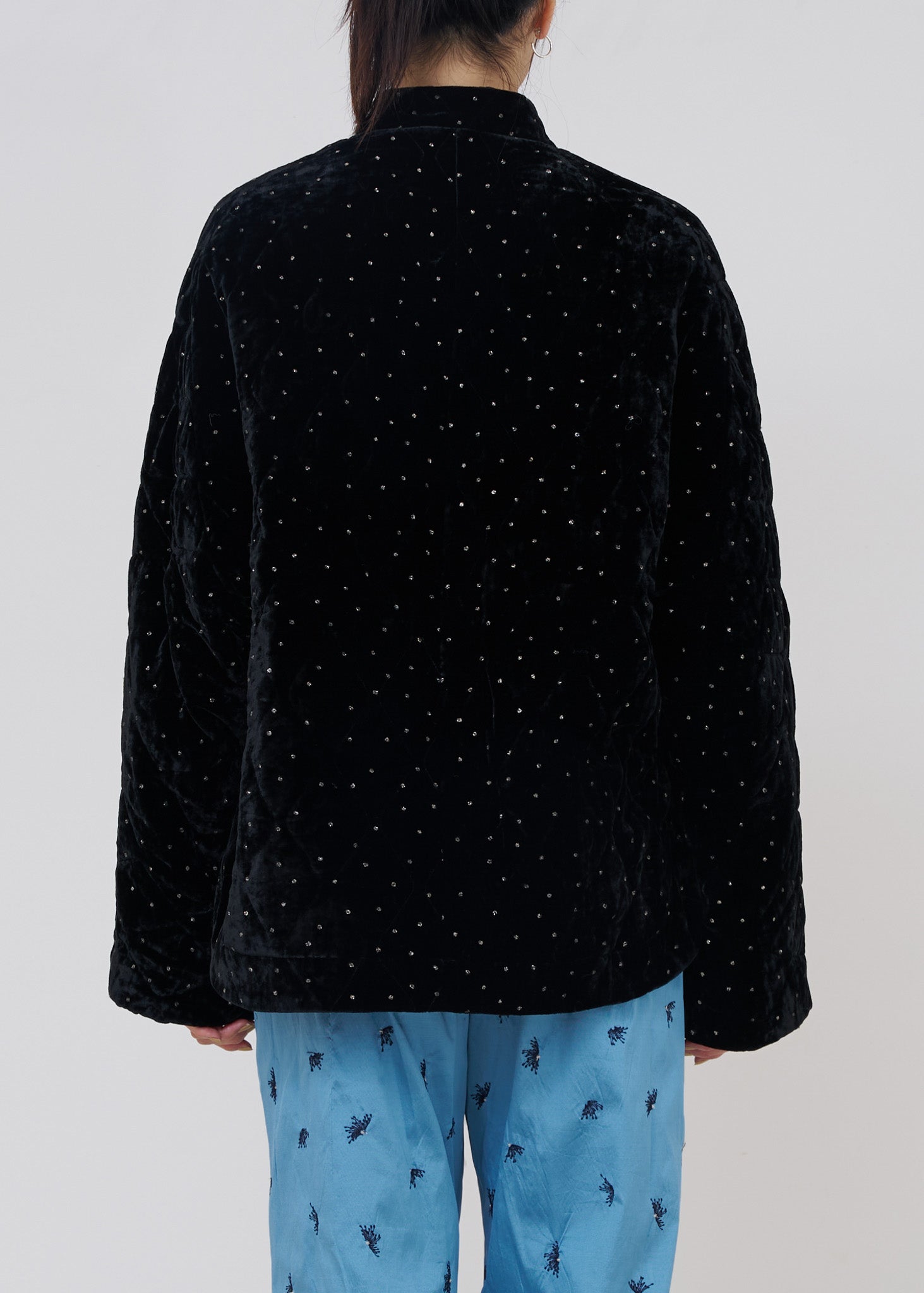 Velvet Glitter Print Jacket | Pasand by ne Quittez pas | パサン