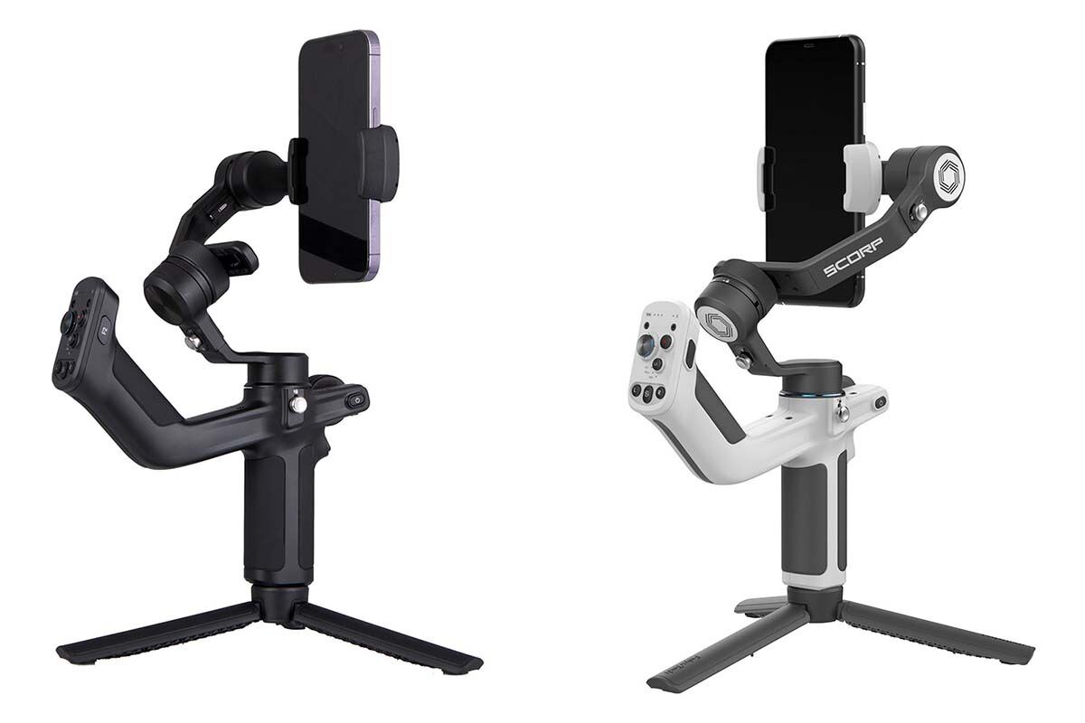 FeiyuTech、スマホ用の3軸補正ジンバル 両手で支えられるダブル