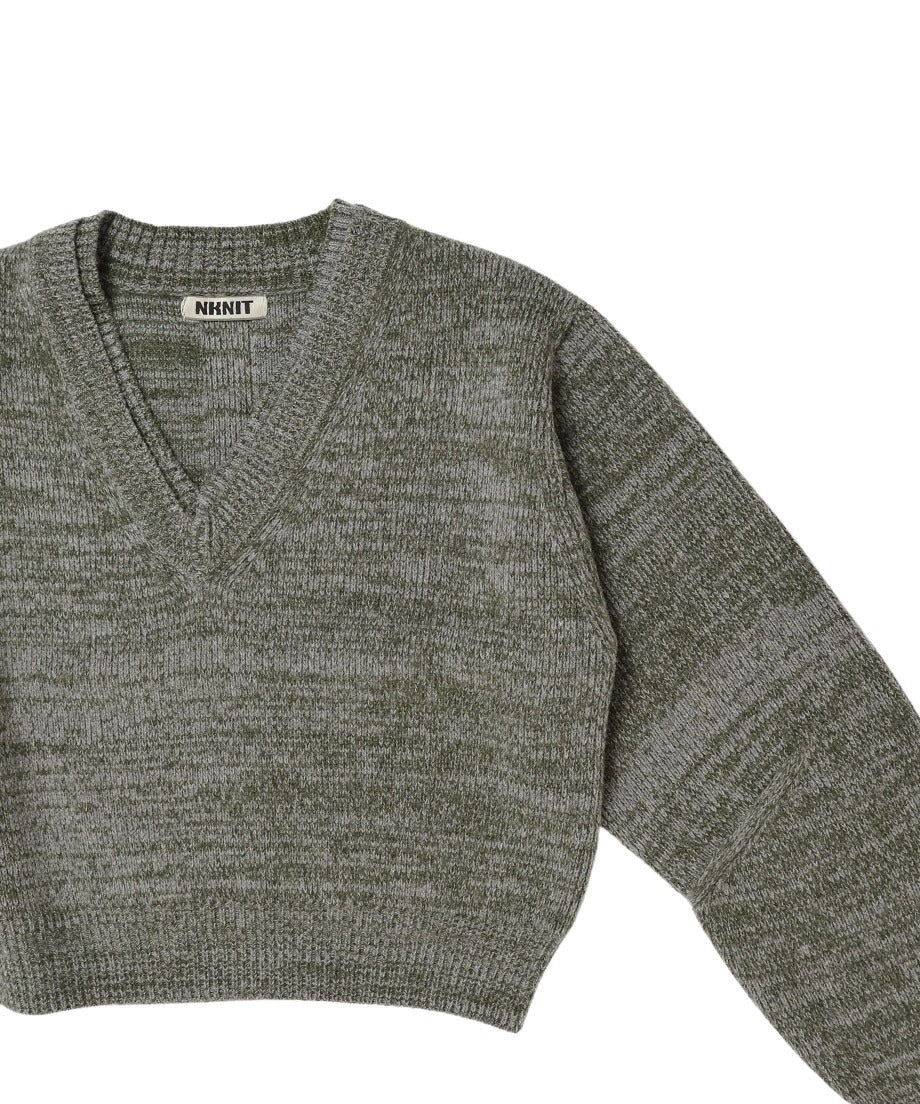 V-neck mix color KNIT – NKNIT