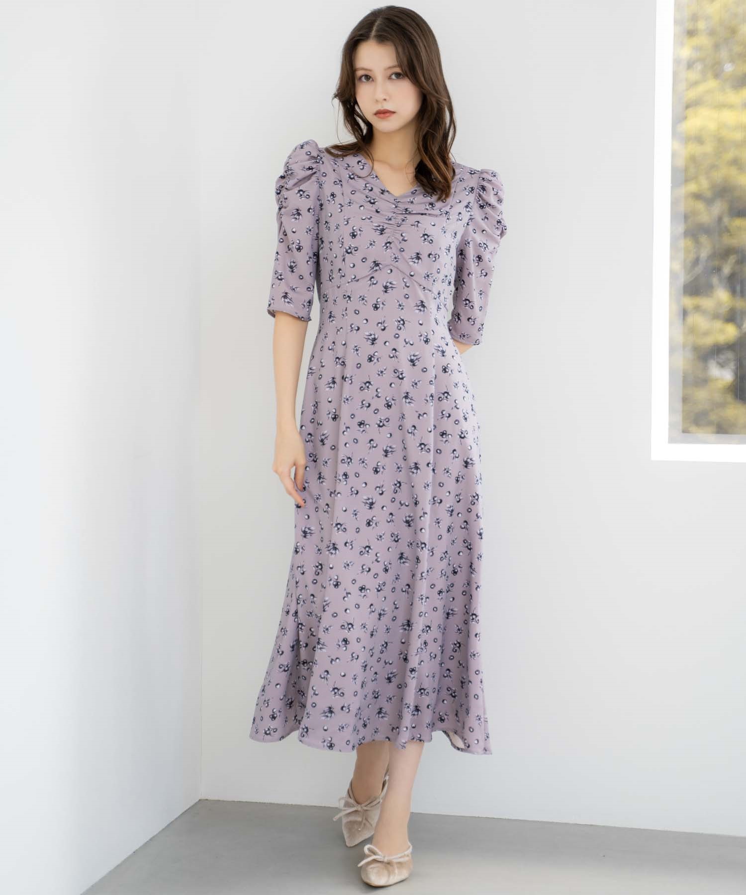 15周年】ベリー柄プリントワンピース | ロングワンピース | NOELA