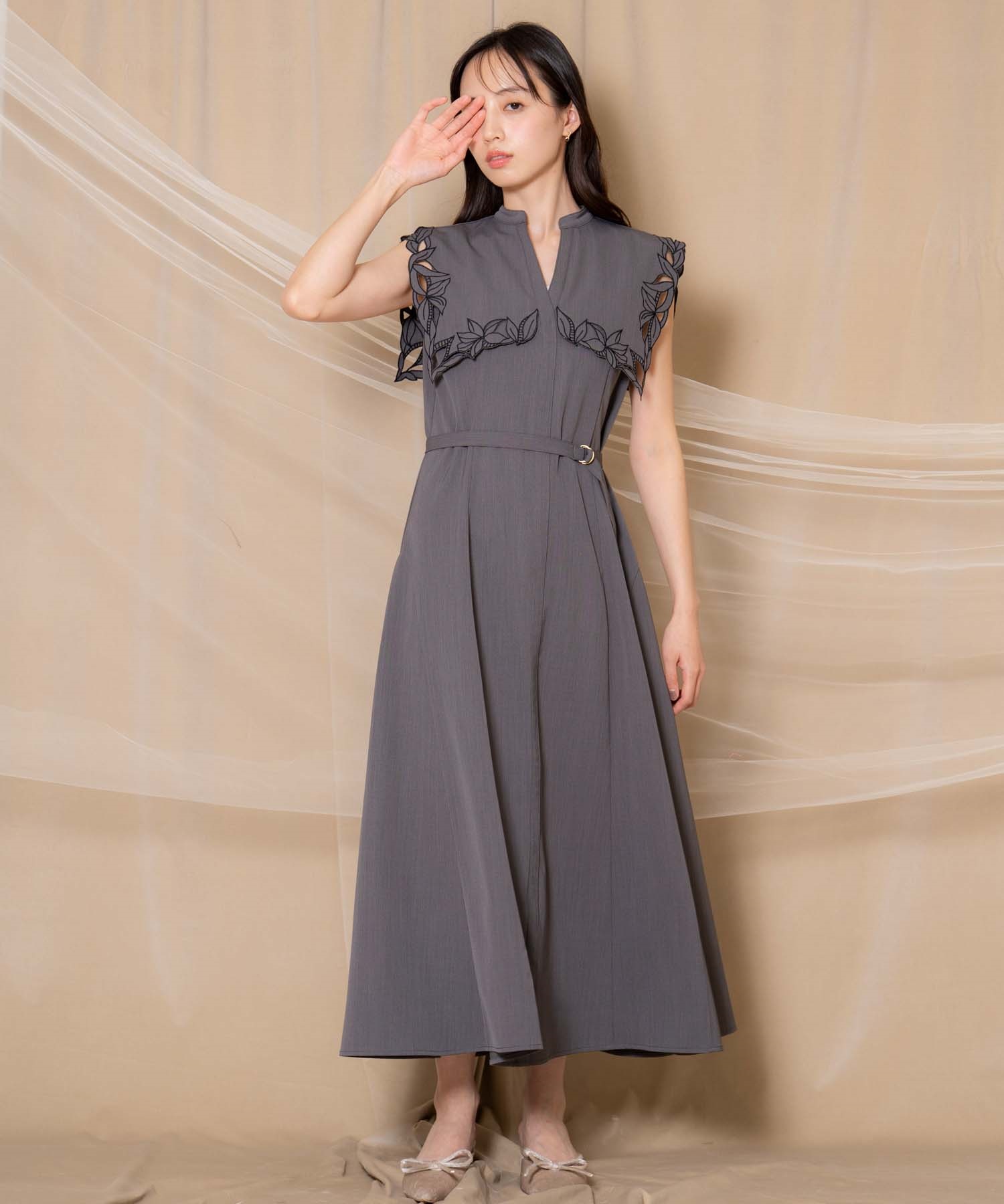 15周年】カットワークカラーワンピース | ロングワンピース | NOELA