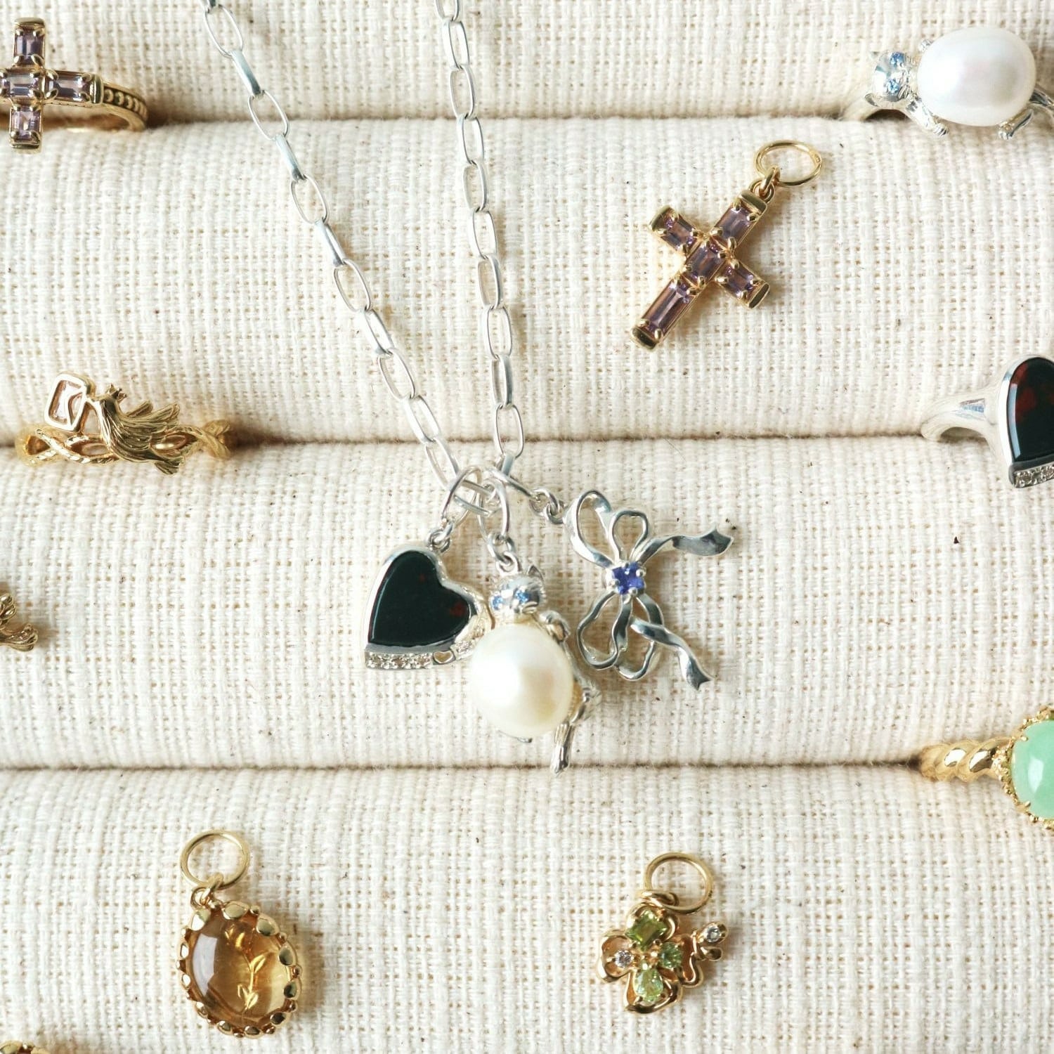 25th Limited】シルバーブラッドハートチャーム｜ネックレスチャーム