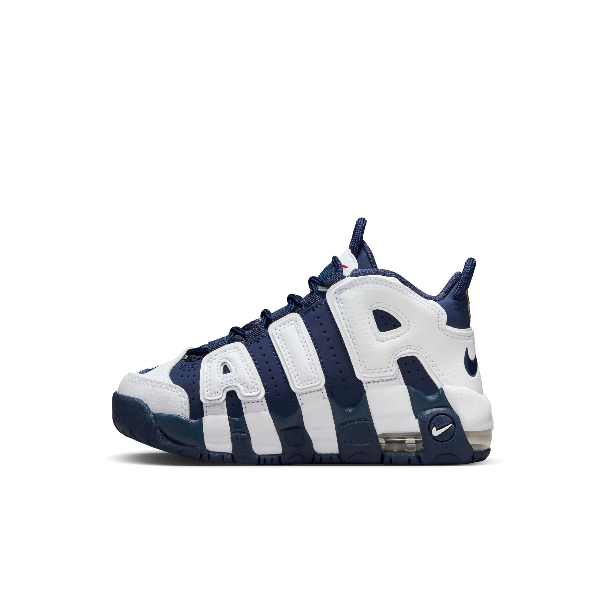 Nike - Boy - PS Air More Uptempo - White/Midnight Navy/Metallic