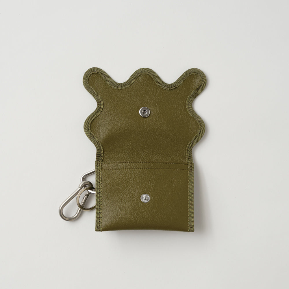 wave purse / rose pink × olive – nori enomoto