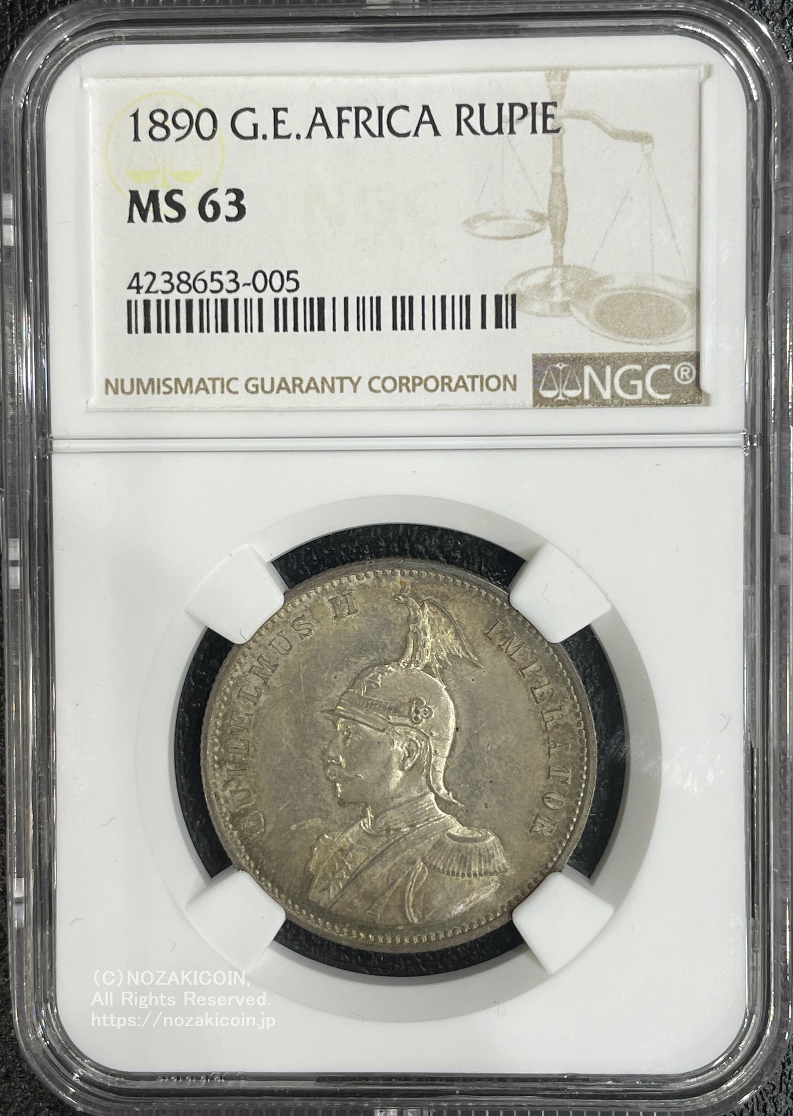 1749年 インド ルピー ベンガル州NGC MS65希少 高鑑定品）1749 インド