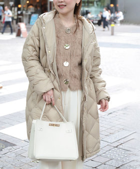 TAION/タイオン】別注ミドル丈Aラインフードダウン（5-0205-6-08-001