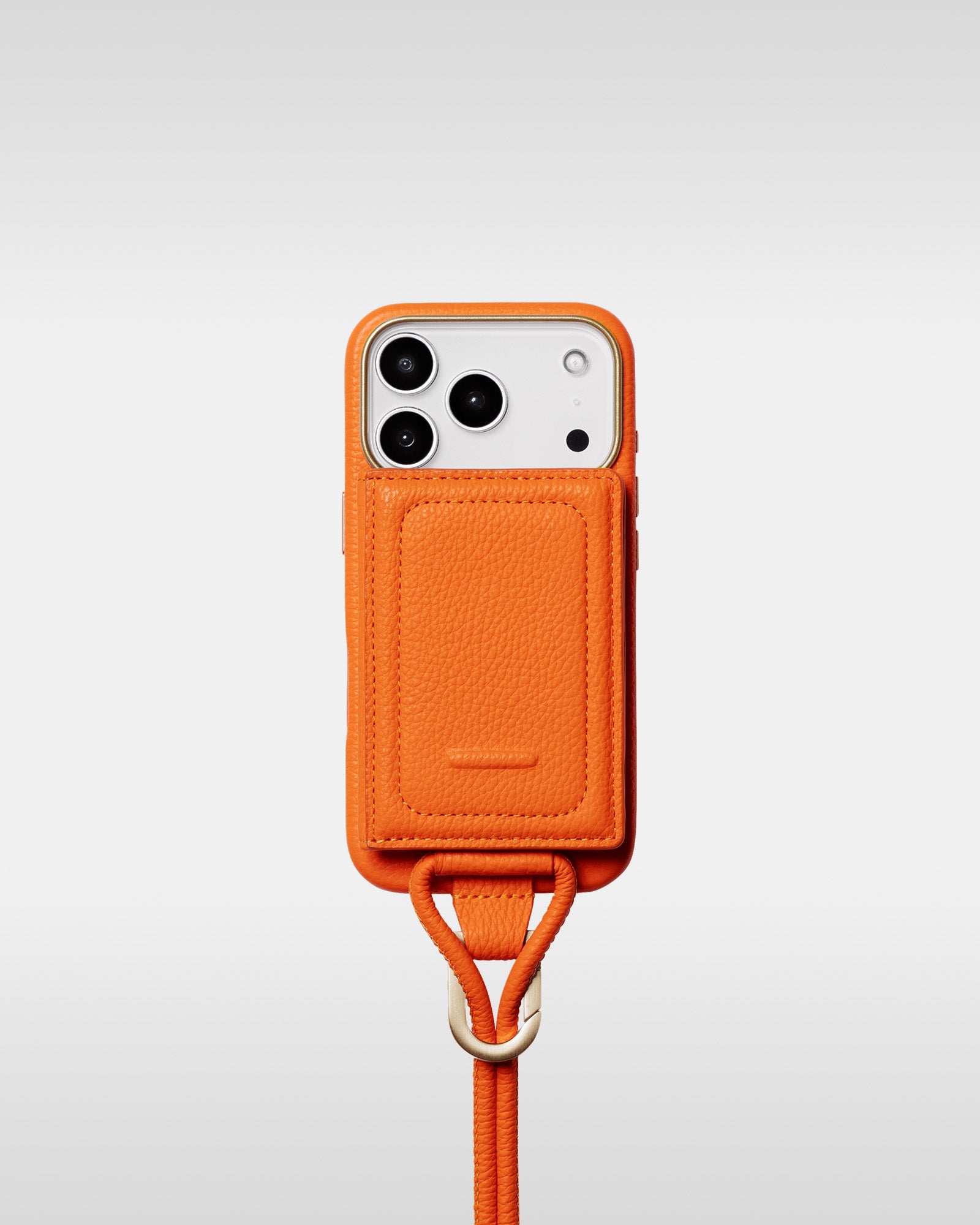 レザー製 iPhoneケース セット / ストラップ付スマホケース / スマホ