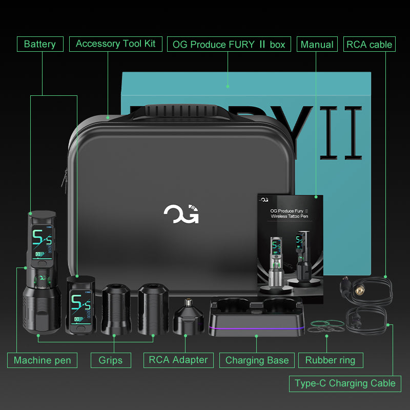 PIONEER-FURY Ⅱ 4.2mm Stroke Wireless Tattoo Pen – OG PRODUCE