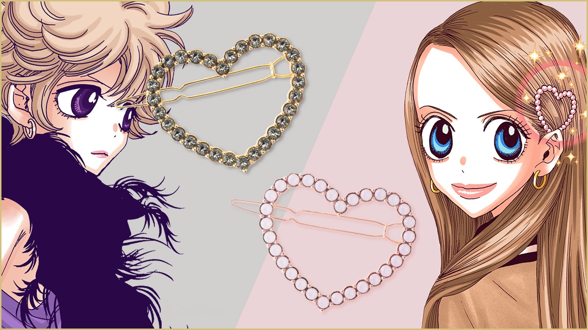 シュガシュガルーン」のショコラのハートの髪飾りを再現したヘア