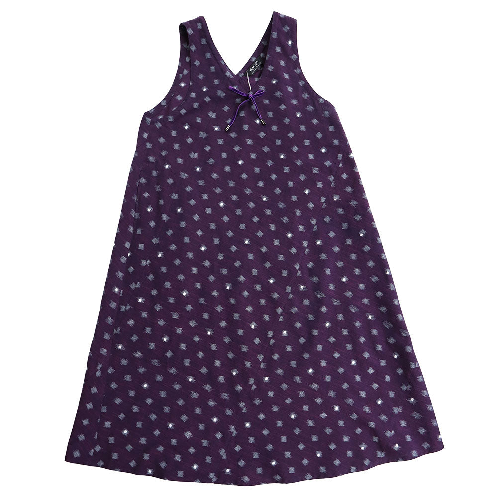 儀右エ門 ギエモン 久留米絣 ジャンパースカート ク940 日本製【2024aw