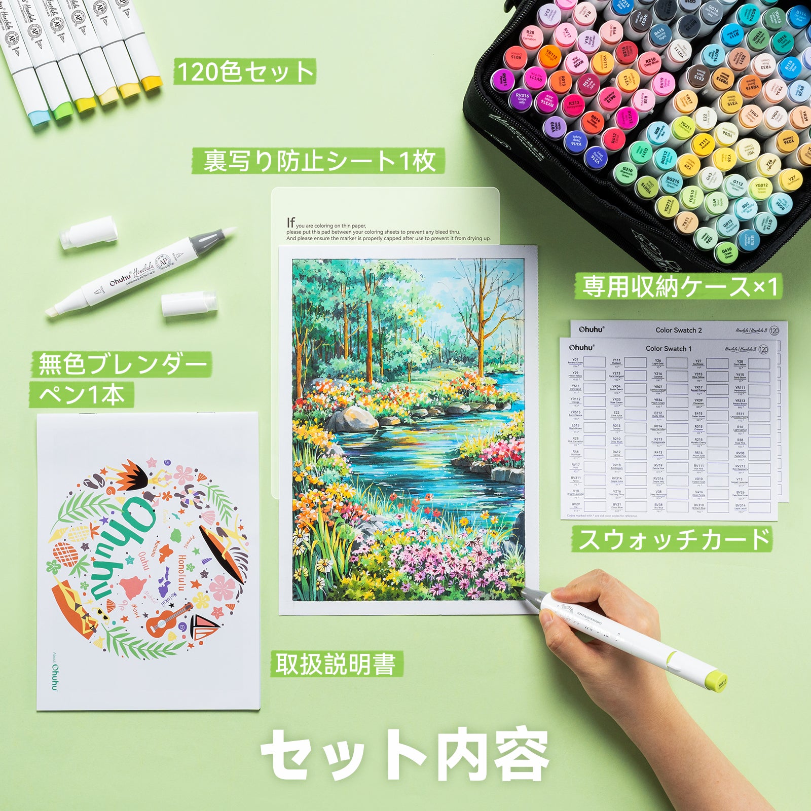 Ohuhu Honolulu イラストマーカー 120色 – Ohuhu Japan
