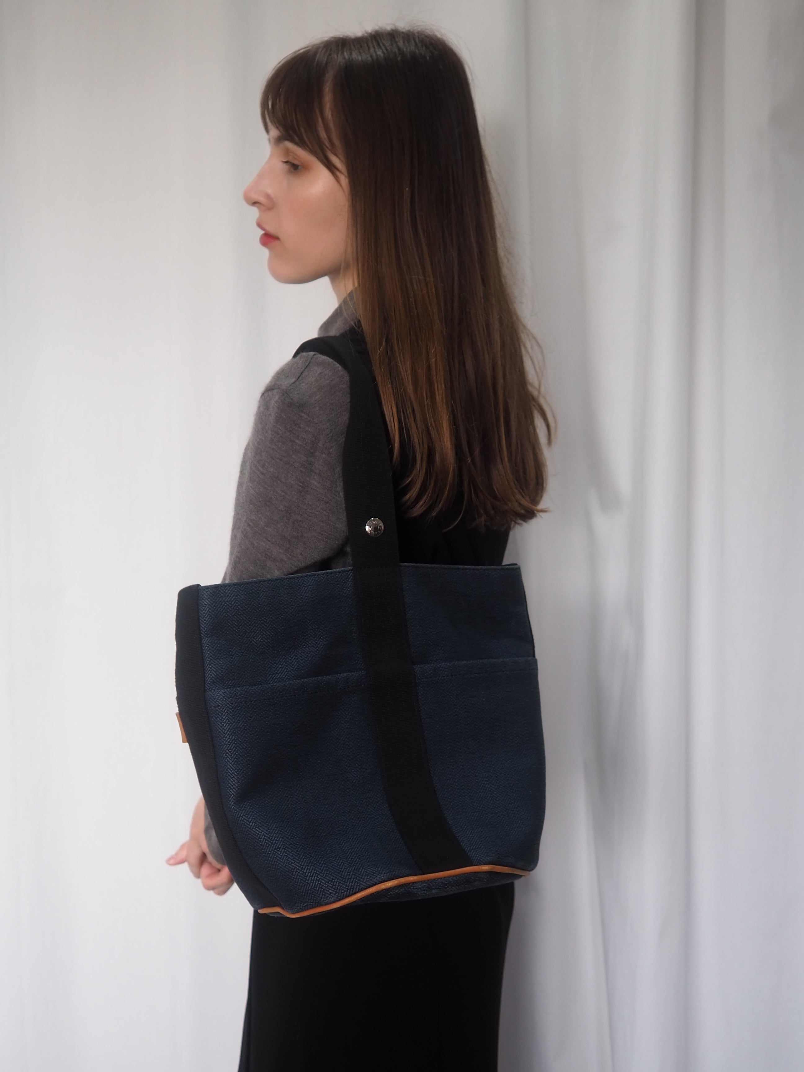 HERMES エルメス サクソー MM トートバッグ ハンドバッグ キャンバス