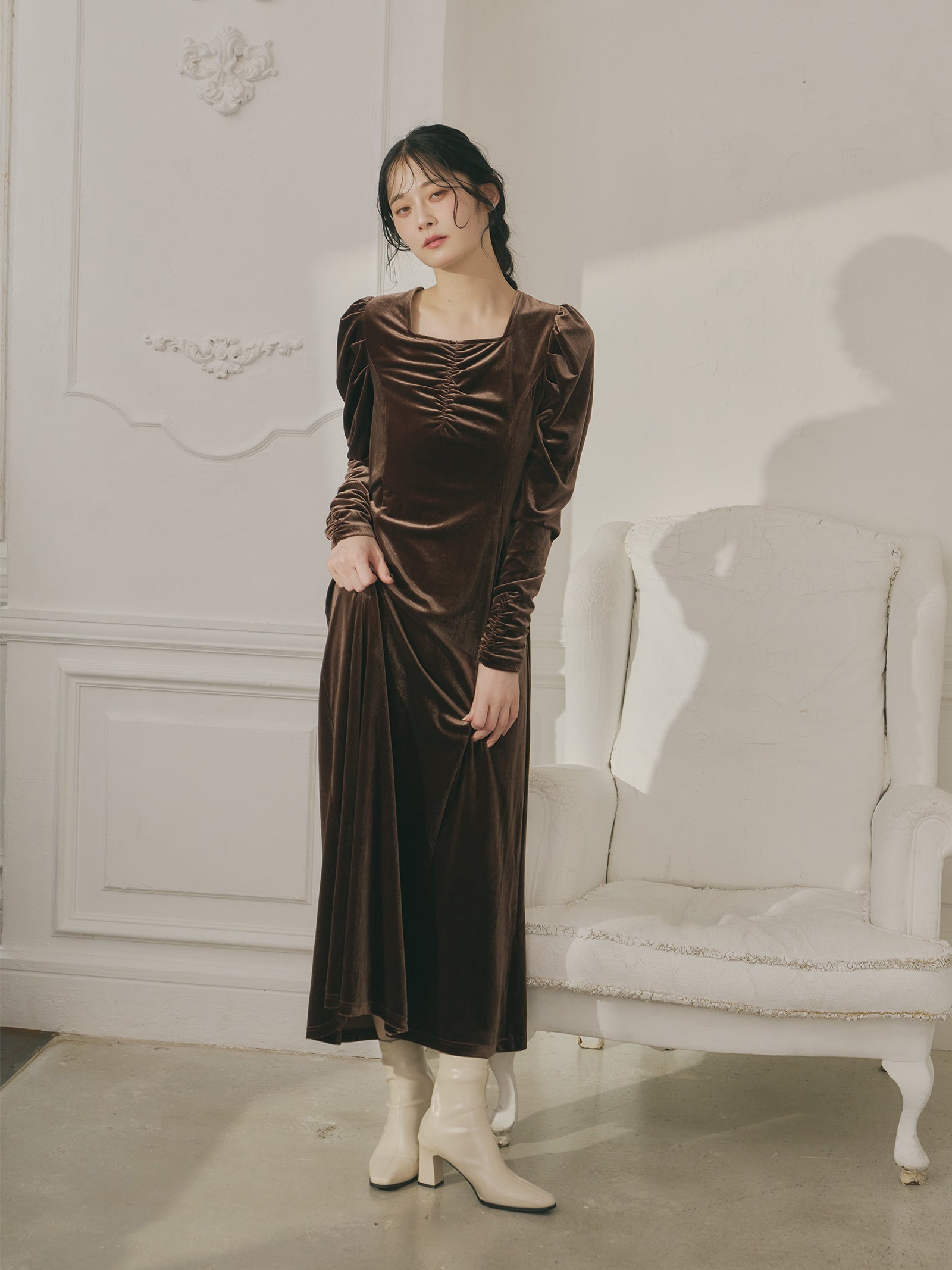 ベロアワンピース | ベロアワンピース Lola roir(ミーロワール)の