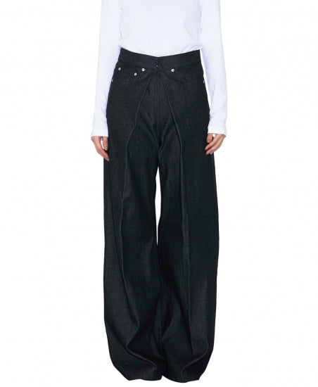 RIGID DENIM WIDE PANTS｜WOMENS
