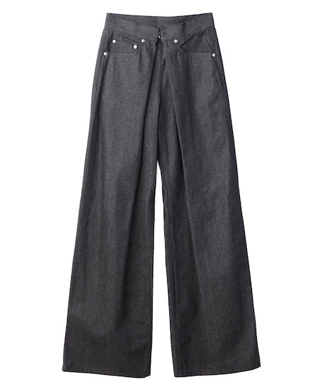 RIGID DENIM WIDE PANTS｜WOMENS