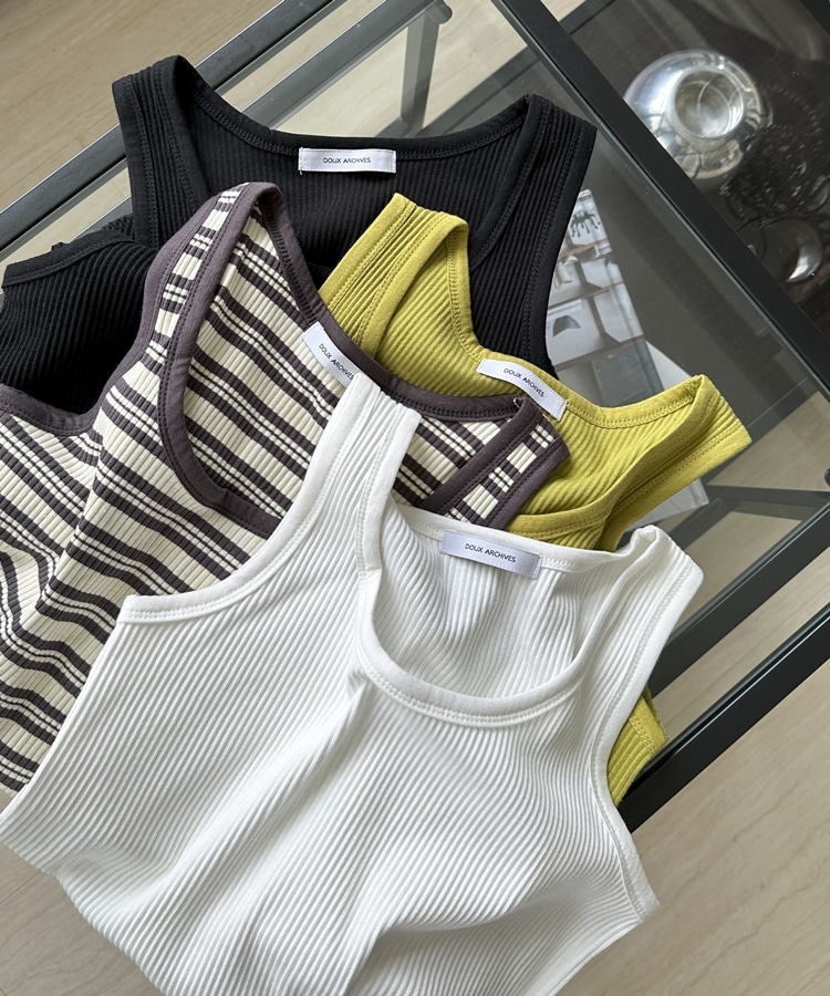 テレコタンクトップ'(F OFF WHITE): トップス｜PMbox P&M OFFICIAL