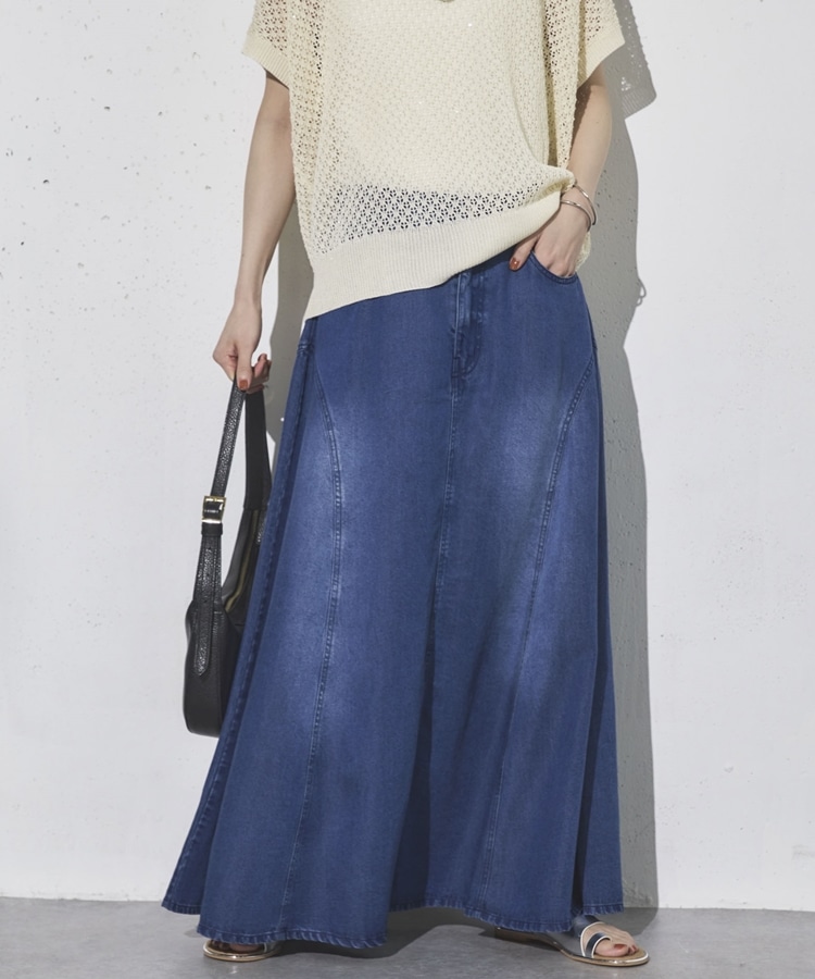 ソフトデニムフレアスカート(36 BLUE): スカート｜PMbox P&M OFFICIAL