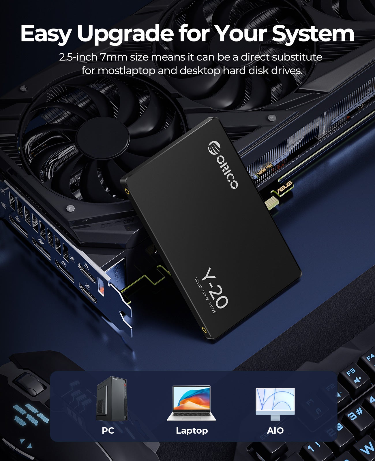 ORICO Y20 2.5 Inch SATA SSD - Fast & Reliable Storage