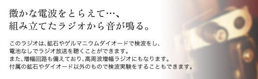 Vol.04 ふろく 鉱石・ダイオード付きラジオキット | 大人の科学