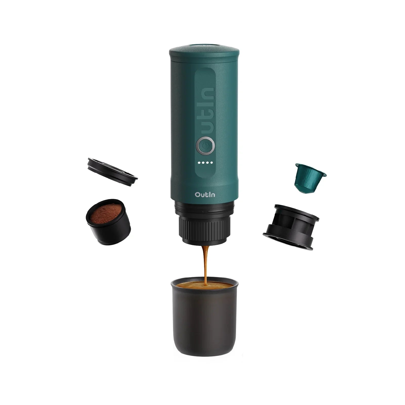 Nano Teal Portable Espresso Maker | 2-in-1 Ground & Capsules