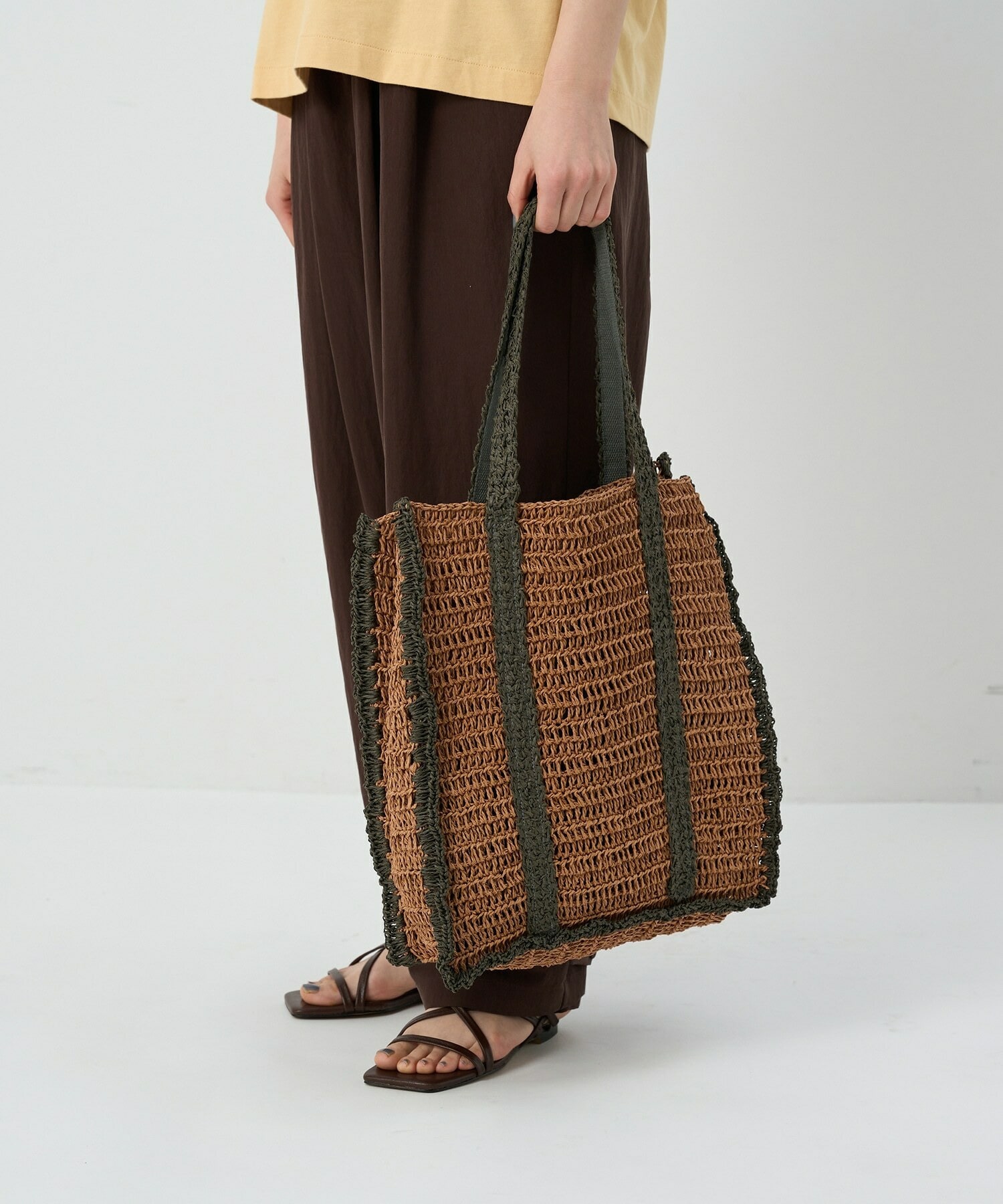 ペーパー編みトートバッグ】｜【ADIEU TRISTESSE(アデュートリステス