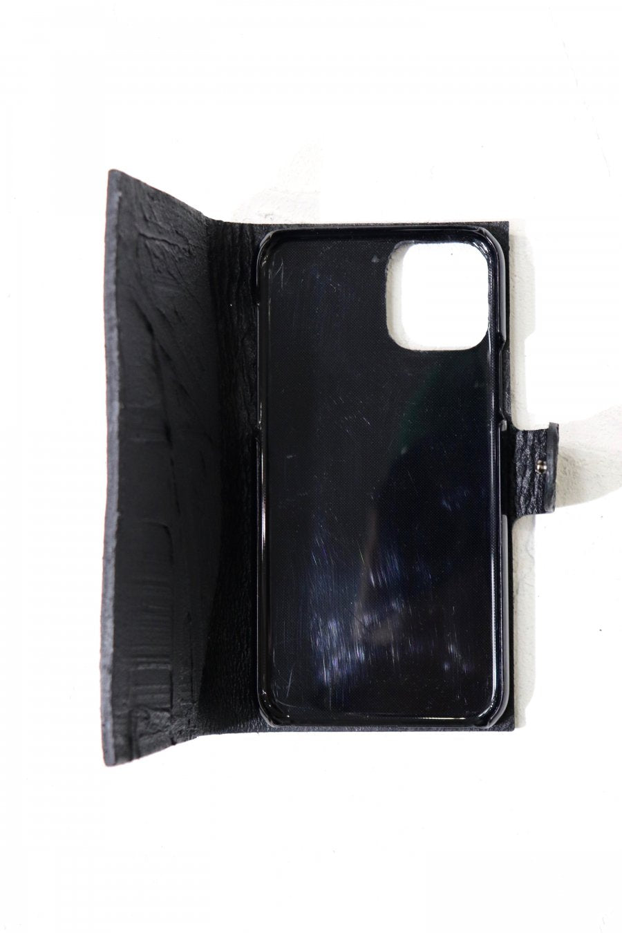 美品】カガリユウスケ ケース 黒壁 牛革/パテ 黒 漆喰 小銭入れ 美品