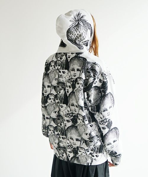 AHCAHCUM あちゃちゅむ フルーツ女ジップパーカー（シロ）01-231-0703