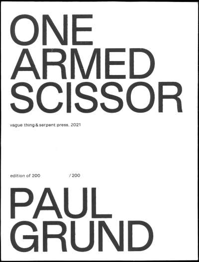 アート・デザイン・音楽 Paul Grund / One Armed Scissor アート