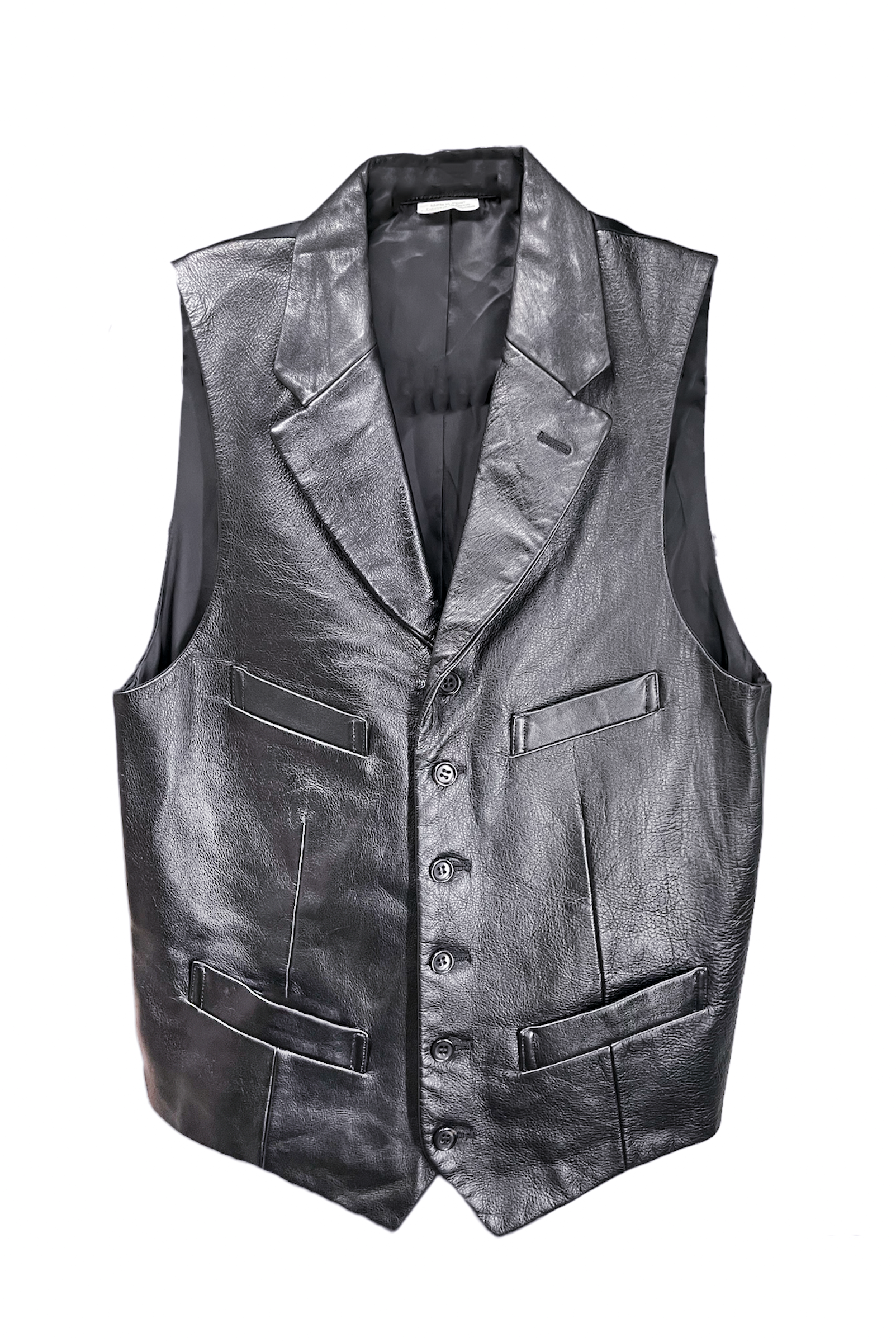 Comme des Garçons Black Leather Suit Vest – PauméLosAngeles