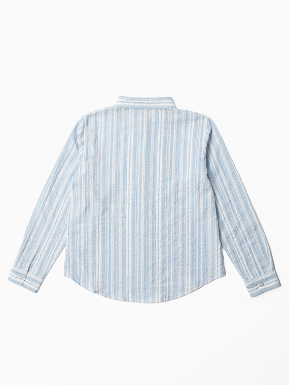 カラー追加／【SALE】コットンシャーリングツイルストライプ 長袖