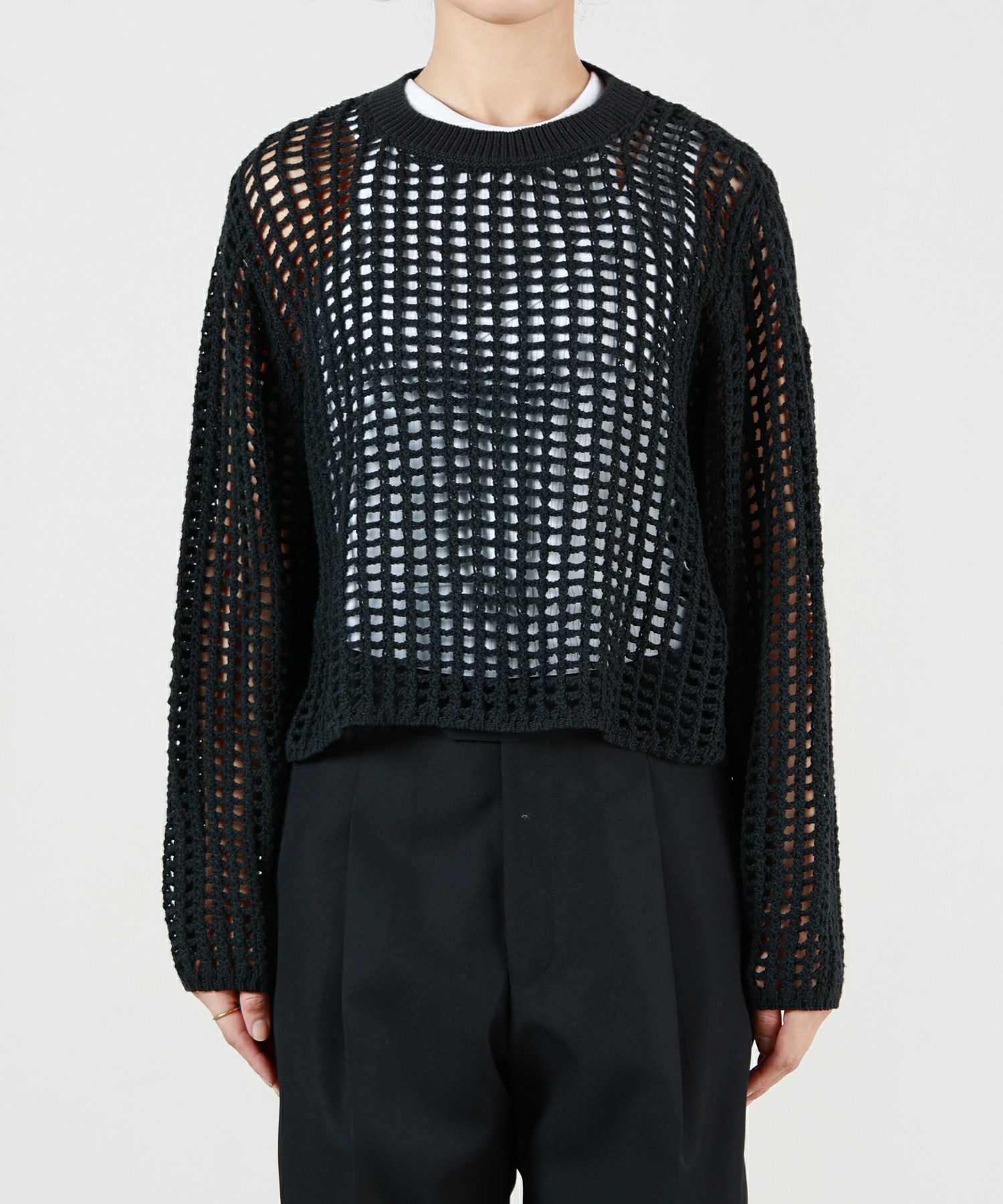 HYKE(ハイク)】 CROCHETED SWEATER｜PARIGOT ONLINE（パリゴオンライン）