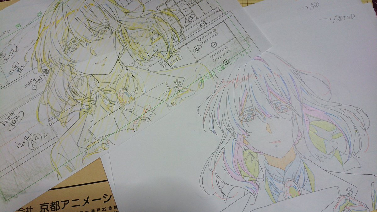 ヴァイオレット・エヴァーガーデン 京アニ 描き下ろし生動画 直筆