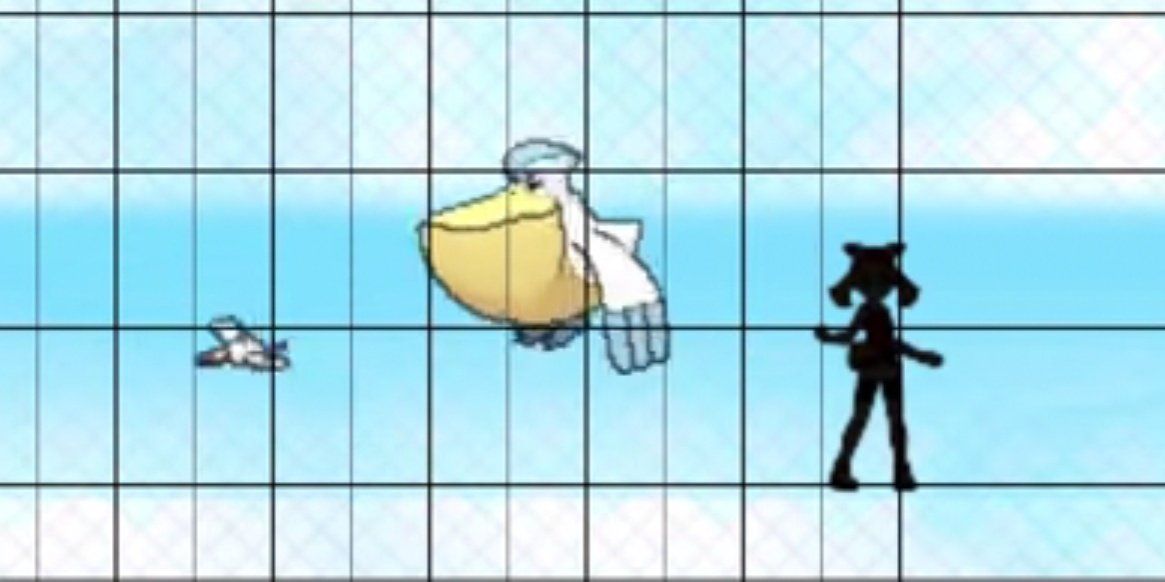 ORAS図鑑だと キャモメが全長、ペリッパーが全高… 多分ダイパからその