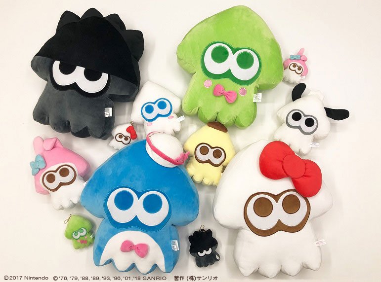 スプラトゥーン2とサンリオキャラクターズのコラボグッズ「イカむにゅ