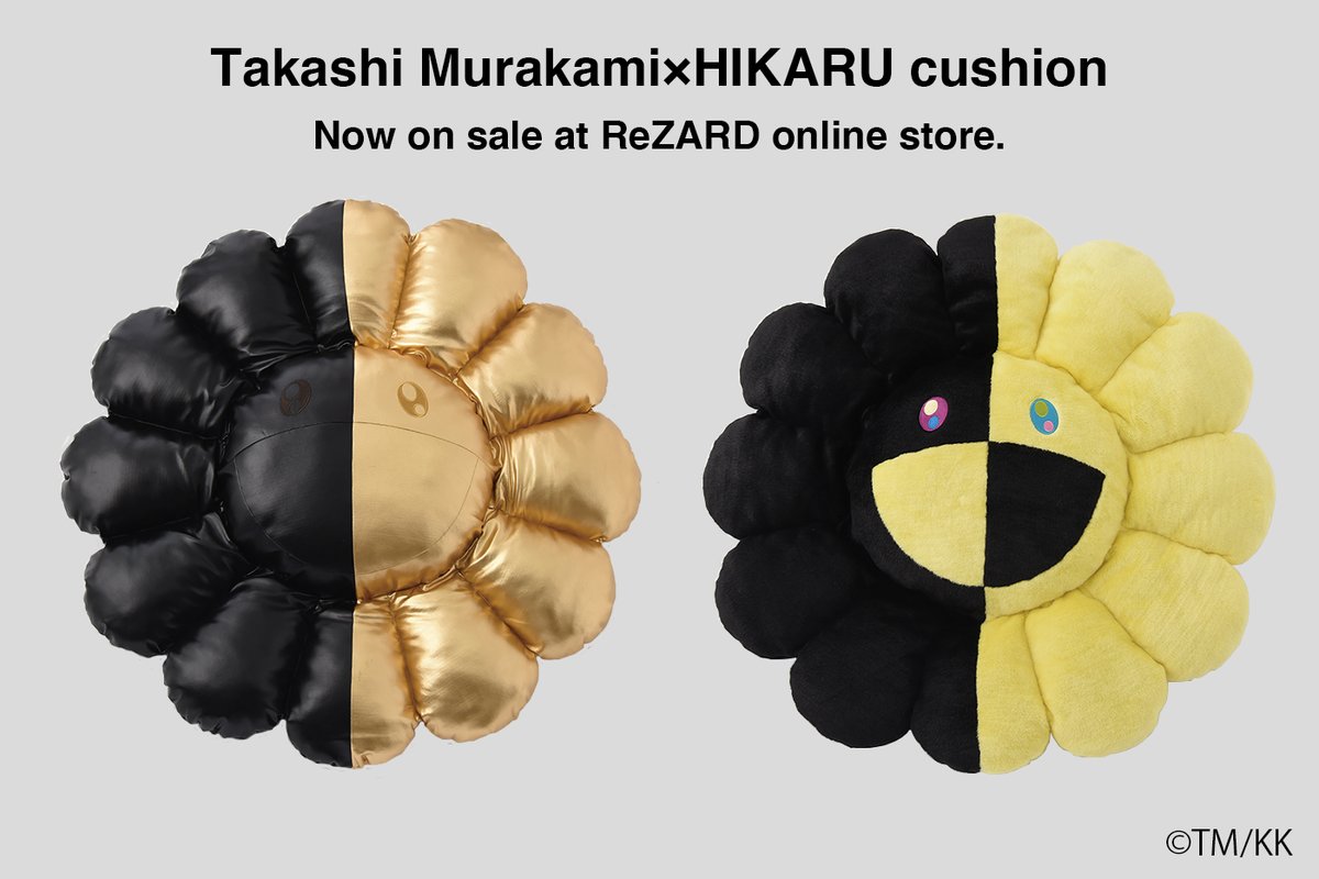 村上隆TM × ヒカルHIKARU フラワークッション 光沢 1m ヒカル×村上隆