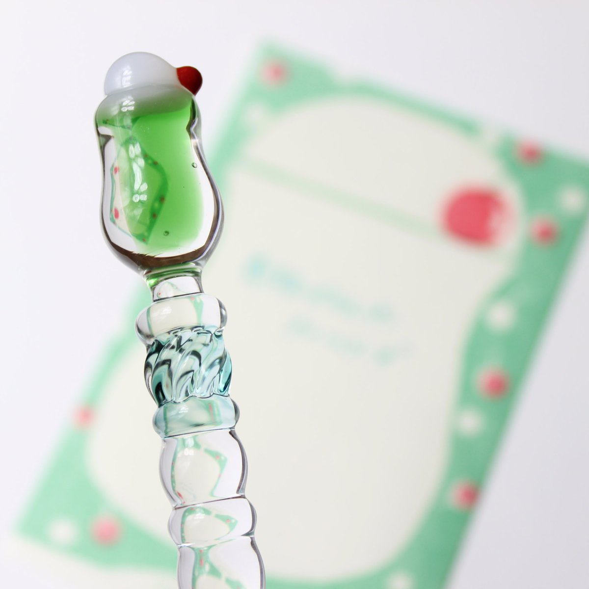 フルカワ雑貨店 恋するクリームソーダガラスペン2 パープル ﾌﾙｶﾜ雑貨店