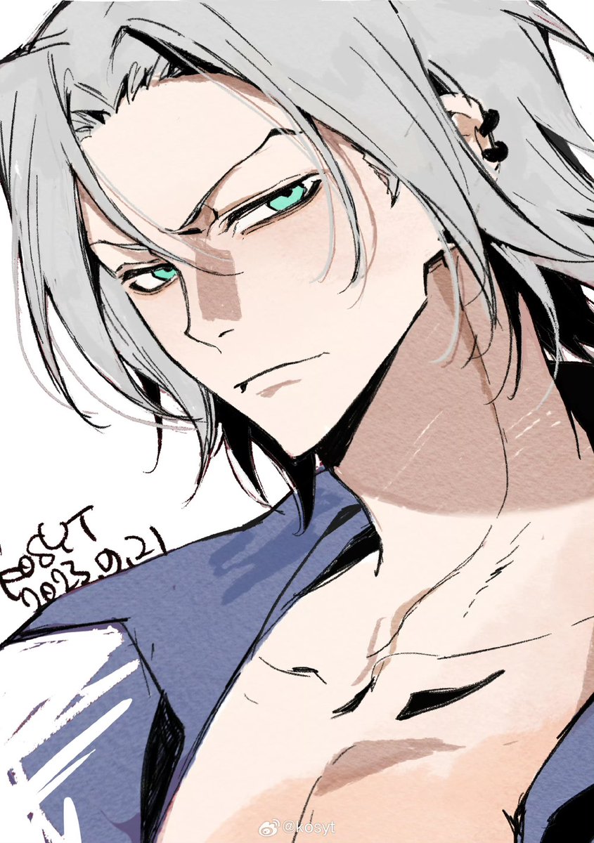 初めて獄寺を描きました。 #家庭教師ヒットマンREBORN #獄寺隼人