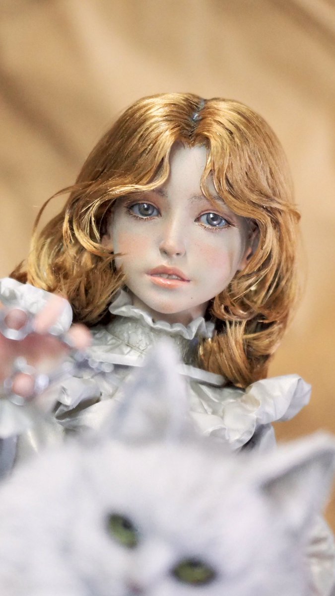 完成ー！！ 1／7スケール ガレージキット 「cat haircut」 原型 Juanjuan氏