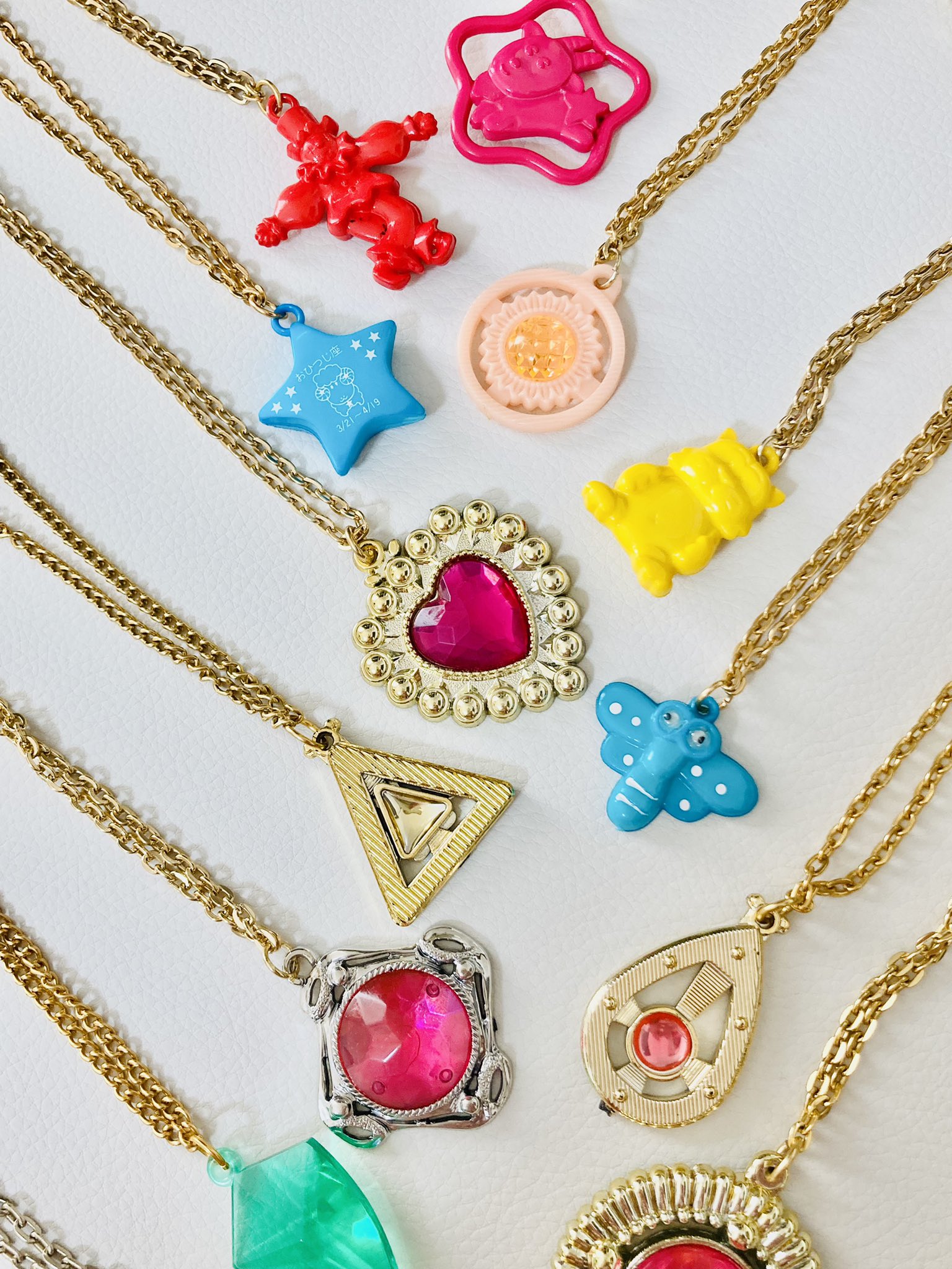 平成レトロ】1990年代 セボンスター レッド ネックレス デッドストック