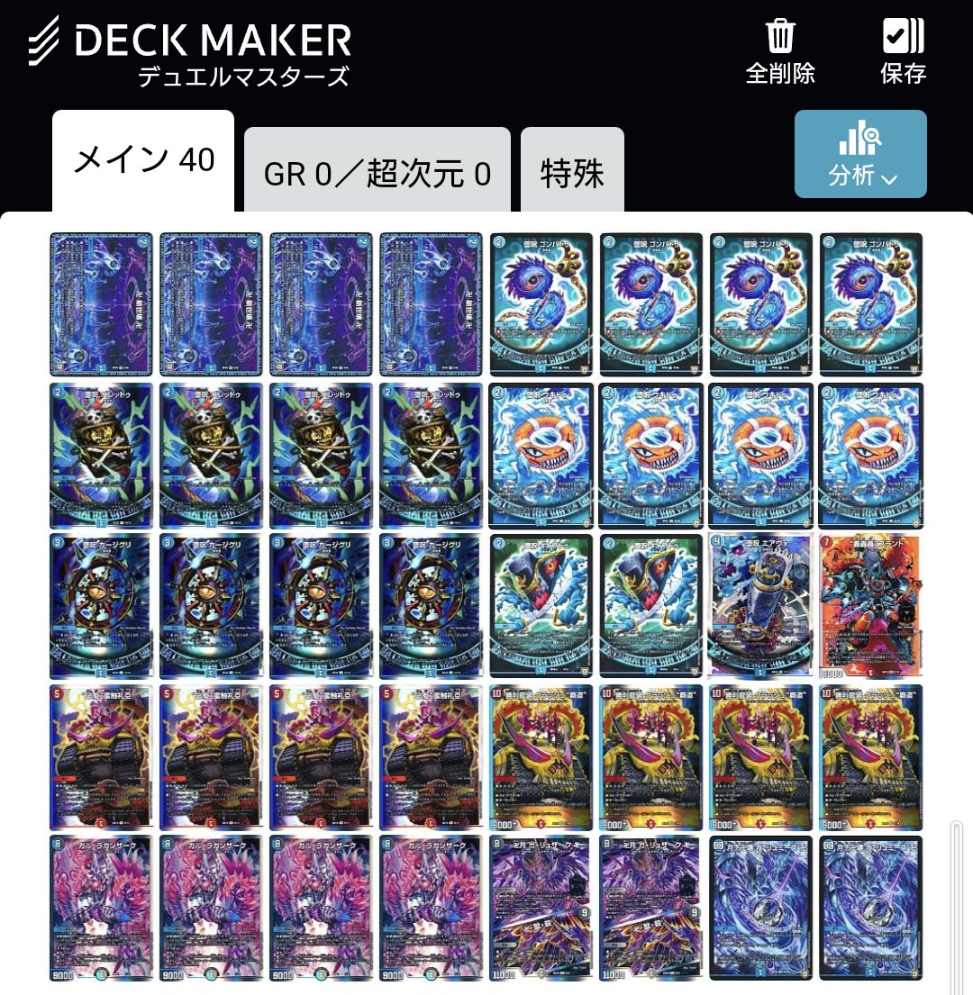 あ*う様 火水光ゴスペルデッキ, 青魔導具改造パーツ 火水光ゴスペル