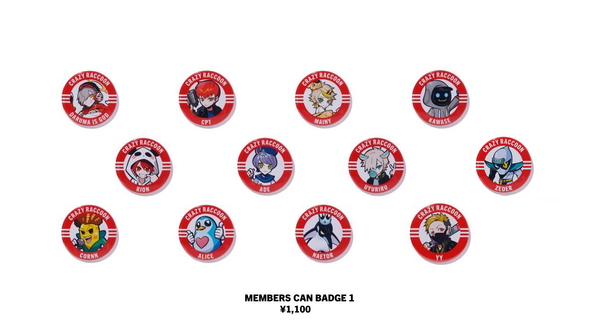 MEMBER CAN BADGE & STICKERS SET 1 ・MEMBER CAN BADGE & STICKERS